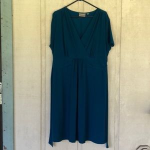 Avenue Peacock Blue faux wrap dress 22/24